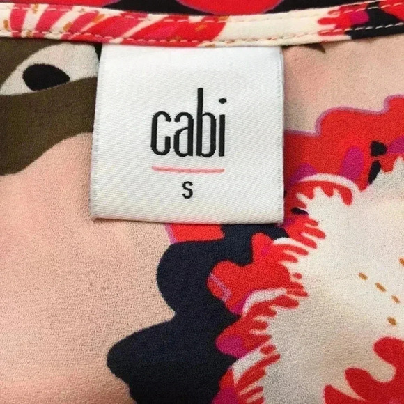Cabi Hibiscus Floral Lily Print Blouse Tank Size S - Picture 5 of 7